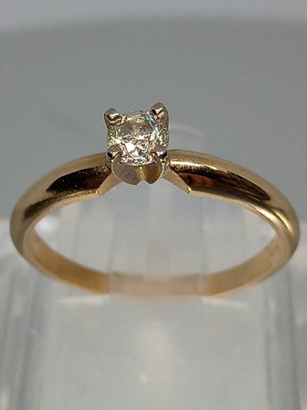 14Kt Yellow Gold 0.26ct Solitaire Diamond Ring